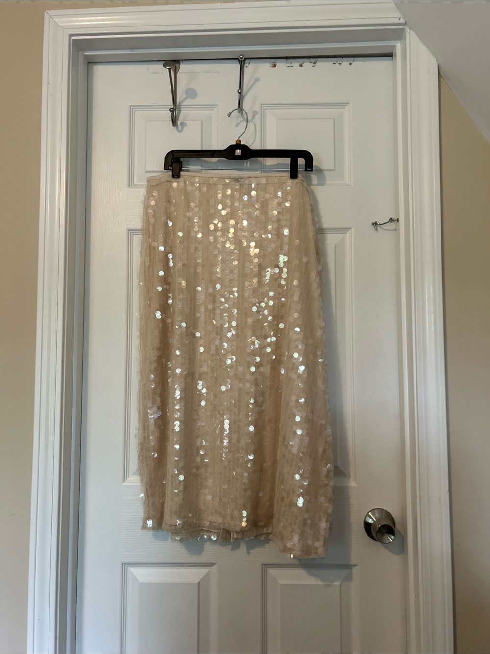 Old Navy Champagne Sequin Midi Skirt